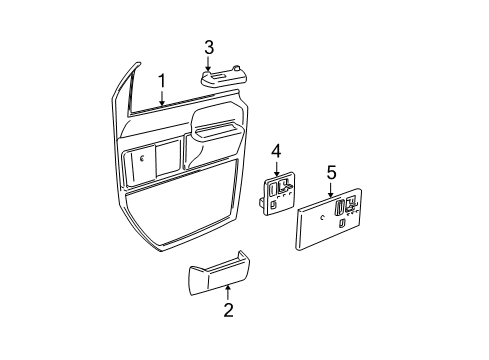 1985 Chevrolet Astro Interior Trim - Front Door Bezel Asm-Front Side Door Inside Handle Diagram for 15588064