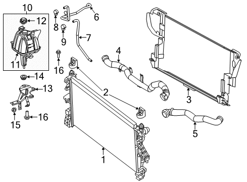 2015 Ram ProMaster 1500 Radiator & Components Hose-Radiator Outlet Diagram for 52014848AB