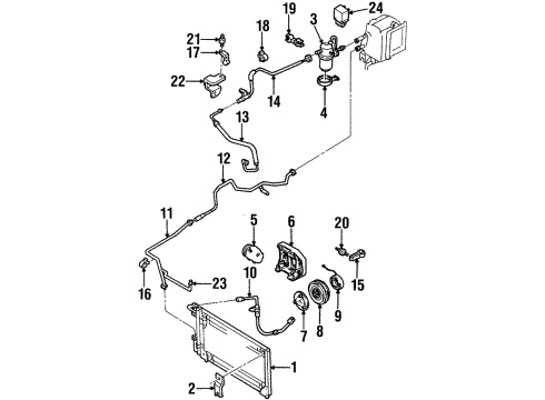 1997 Ford Probe Air Conditioner Pressure Relief Valve Diagram for F42Z19D644A