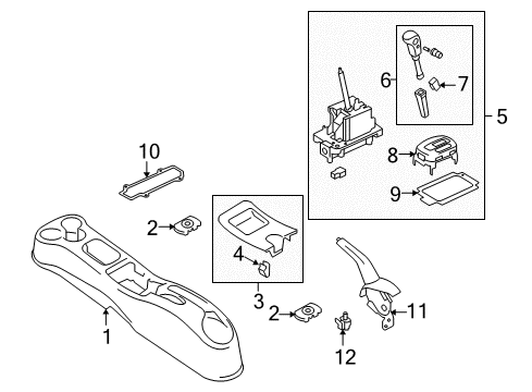 2009 Nissan Cube Parking Brake Cable Assy-Parking Brake, Front Diagram for 36402-AX010