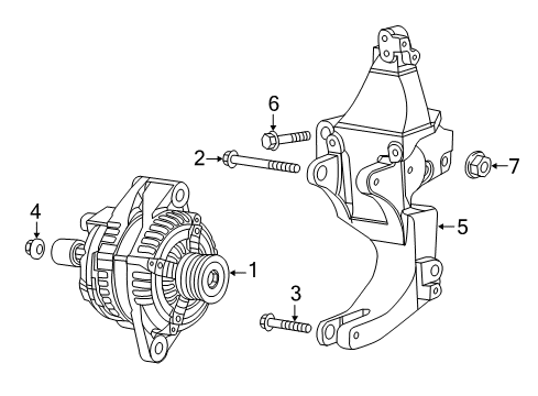 2016 Dodge Dart Alternator ALTERNATO-Engine Diagram for 56029580AB