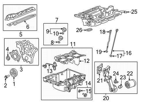 2022 Cadillac CT4 Engine Parts Filler Tube Diagram for 12671375