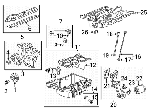 2022 Cadillac CT4 Engine Parts Intake Manifold Diagram for 12706155