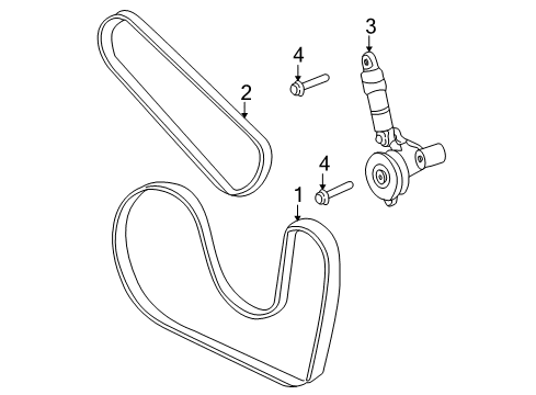 2001 Dodge Stratus Belts & Pulleys TENSIONER-Belt Diagram for 4792495AC