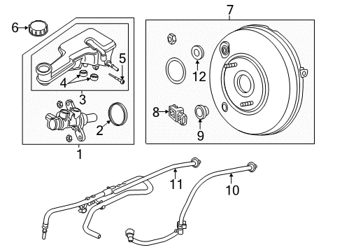 2016 Ford Fusion Hydraulic System Vacuum Tube Diagram for DG9Z-9C490-A