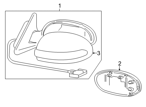 2008 Lexus SC430 Outside Mirrors Cover, Outer Mirror, RH Diagram for 87915-24010-A1