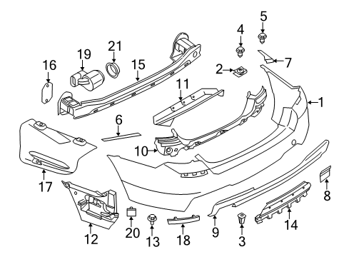 2016 BMW M5 Parking Aid Insert Diagram for 51128038981