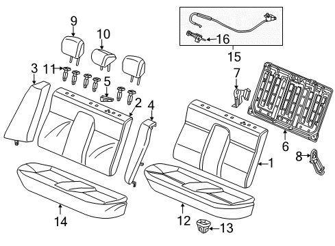 2014 Honda Civic Rear Seat Components Seat-Back *YR400L* Diagram for 82550-TR3-V21ZA