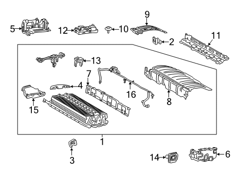 2020 Toyota RAV4 Battery Support Diagram for 74405-0R010