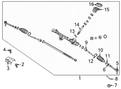 2022 Kia Carnival Steering Gear & Linkage Nut-Self Locking Diagram for 10225-12007-K