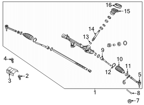 2022 Kia Carnival Steering Gear & Linkage BELLOWS-STEERING GEA Diagram for 56528R0000