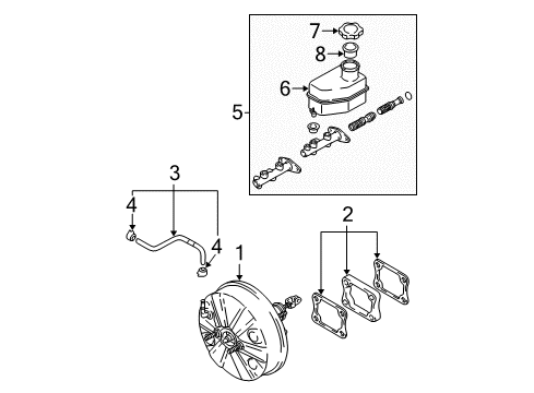 2002 Hyundai Elantra Hydraulic System Booster Assembly-Brake Diagram for 59110-2D300