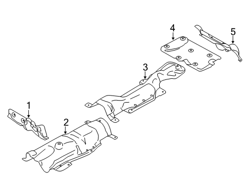 2017 Mini Cooper Clubman Heat Shields Heat Insulation, Tunnel Diagram for 51487315970