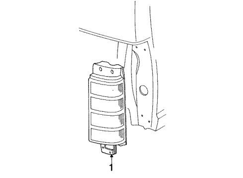 1995 Plymouth Voyager Combination Lamps Wiring-Side Marker Lamp Diagram for 4450824