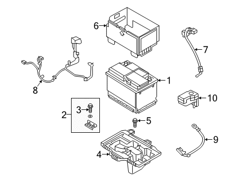 2017 Kia Sportage Battery Insulation Pad-Battery Diagram for 37112A7200