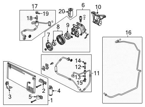 2004 Pontiac GTO Air Conditioner Condenser Asm, A/C Diagram for 92147803