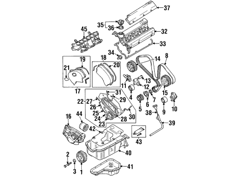 1995 Mitsubishi Montero Filters Shaft-Timing Belt TENSIONER Diagram for MD145168