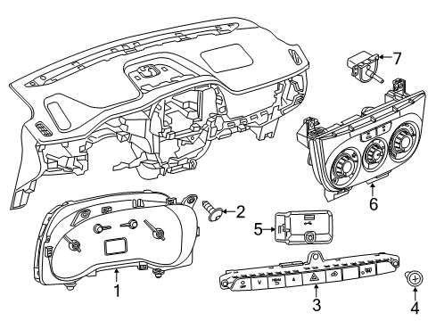 2019 Ram ProMaster City Switches Part Diagram for 6YC52LXHAA