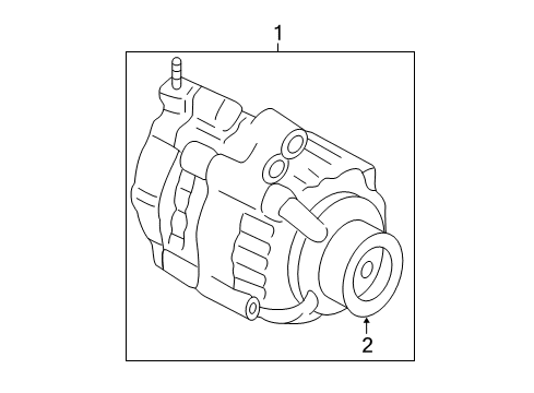 2016 Honda Accord Alternator Alternator Assembly Diagram for 31100-5B0-Y02