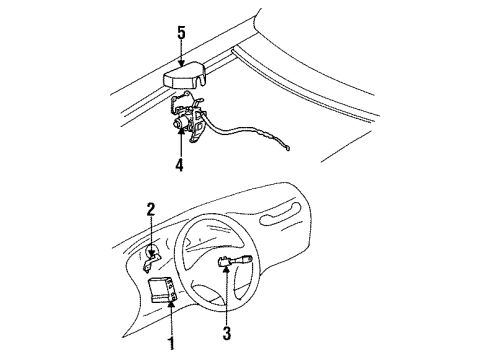 1993 Toyota Land Cruiser Cruise Control System, Electrical Components Computer, Cooling Fan Diagram for 89257-60010