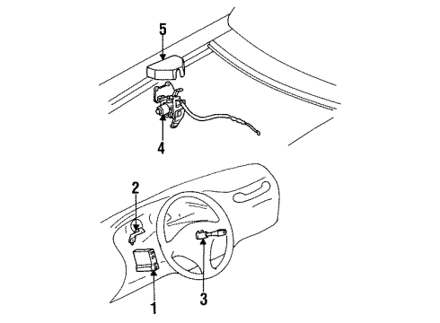 1993 Toyota Land Cruiser Cruise Control System, Electrical Components Relay Diagram for 90987-01003