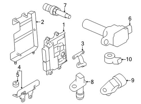 2022 Toyota GR86 Ignition System Lower Bracket Diagram for SU003-09516