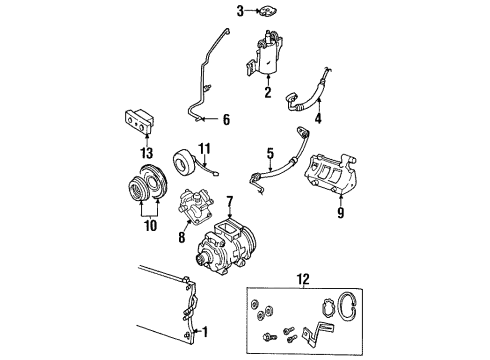 1997 Plymouth Prowler Air Conditioner Manifold-A/C Compressor Diagram for 4723010