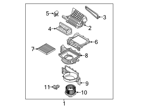 2020 Kia Telluride Auxiliary Heater & A/C Pad U Diagram for 97100S9000