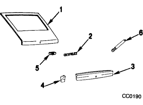 1984 Chevrolet Citation II Trunk Support, Rear Compartment Lid Strut <Use 1C6L 0901B> Diagram for 12456329