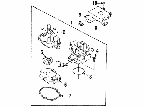 1998 Nissan Sentra Ignition System Cable Set High Tension Diagram for 22440-0M811