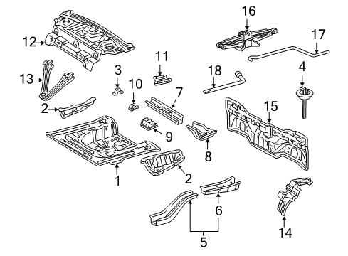 1999 Toyota Corolla Rear Body Side Panel Diagram for 58313-02900