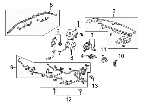 2008 Acura RDX Air Bag Components Sensor Assembly, Roll Rate (Denso) Diagram for 77950-STK-A81