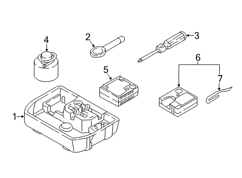 2017 Kia Niro Inflator Components Tire Mobility Kit Hose Assembly Diagram for 52935-A2000