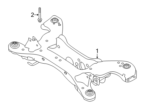 2021 INFINITI QX50 Suspension Mounting - Rear Bolt Diagram for 55222-5NA0A