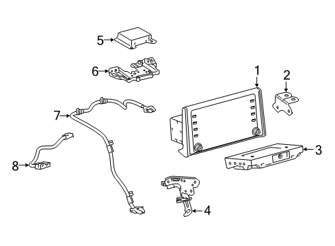 2021 Toyota RAV4 Prime Navigation System Components Wire Diagram for 86842-0R020