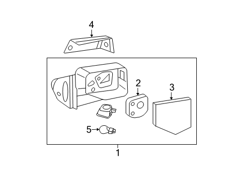 2006 Mercury Mountaineer Mirrors Mirror Glass Diagram for 6L2Z-17K707-C