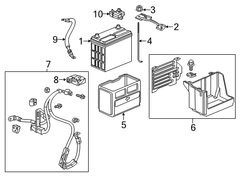 2018 Honda Civic Battery Bolt, Battery Setting (191MM) Diagram for 31513-TBA-A10