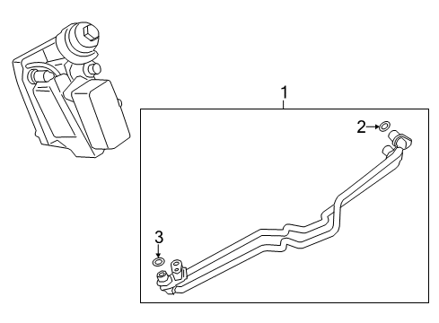 2015 BMW 535d xDrive Trans Oil Cooler Transmission Oil Cooler Line Diagram for 17228509993