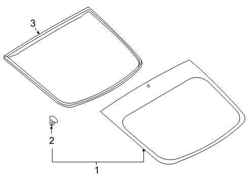 2020 Nissan 370Z Lift Gate - Glass & Hardware Moulding-Back Door Diagram for 90352-1EA0A