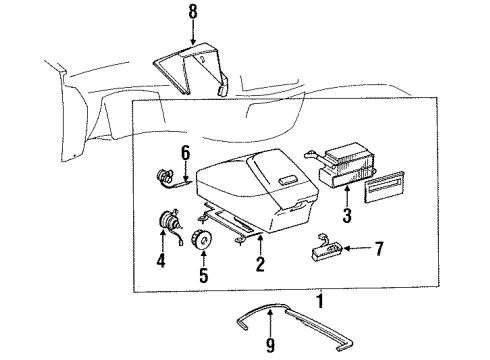 1991 Toyota Previa Center Console Expansion Valve Diagram for 88515-60010