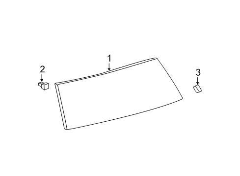 2003 Toyota RAV4 Back Door - Glass & Hardware Door Glass Spacer Diagram for 64819-42020