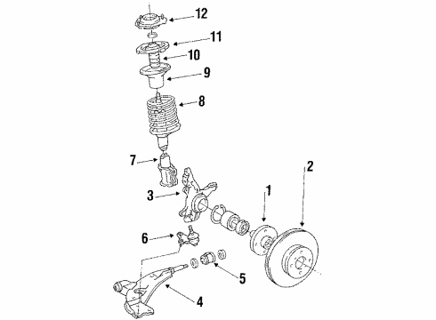 1986 Chevrolet Nova Front Brakes Seal Kit, Front Brake Caliper Piston Diagram for 94843767