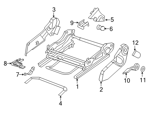 2017 Jeep Compass Tracks & Components Shield-Seat Diagram for 1DQ82XDVAA