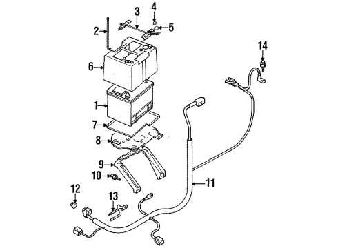 1999 Dodge Avenger Battery Part Diagram for MB920192