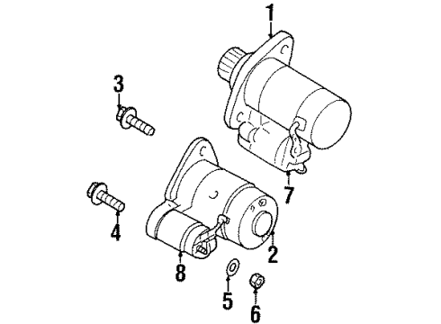 1994 Nissan Quest Starter Starter Diagram for 23300-0B001R