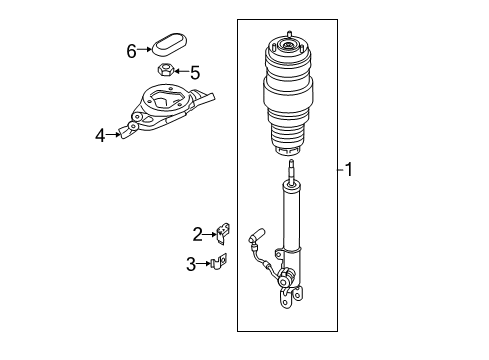 2015 Hyundai Equus Struts & Components - Front Bracket, LH Diagram for 54691-3N000