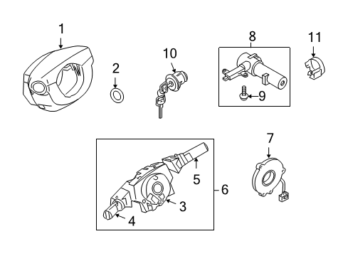 2005 Nissan Armada Switches Switch Assy-Combination Diagram for 25560-9GA8C