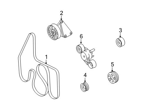 2009 Ford E-350 Super Duty Belts & Pulleys Idler Pulley Diagram for 8C2Z-8678-A