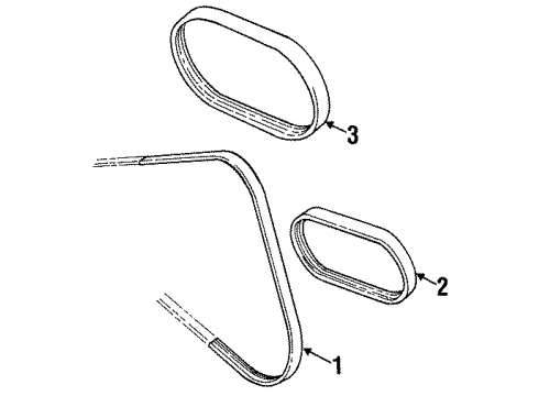 1996 Geo Tracker Belts Belt, A/C Compressor Diagram for 96058052