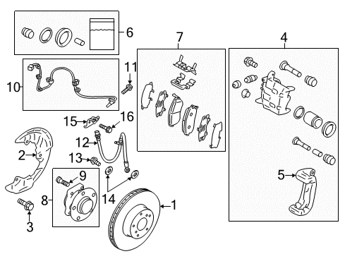 2020 Toyota 86 Anti-Lock Brakes Modulator Valve Diagram for SU003-08215